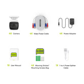 Certified Refurbished 2MP 4pcs Outdoor Bullet CCTV Cameras, Smart Human / Vehicle / Motion Detection(4-Pack)